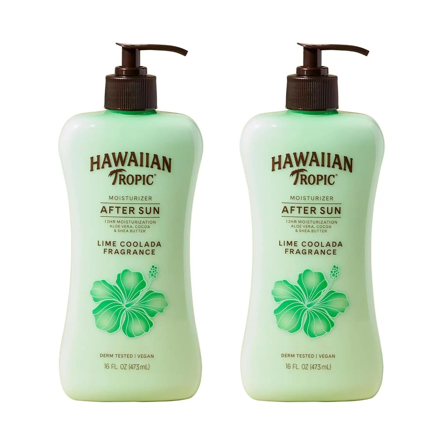 Hawaiian Tropic Lime Coolada After Sun Lotion, 16 Fl Oz (2 Pack)