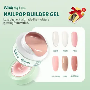 Nailpop Builder Hard Gel, HEMA Free, Natural Nude Shades, Strengthening & Repairing, Beginner Friendly