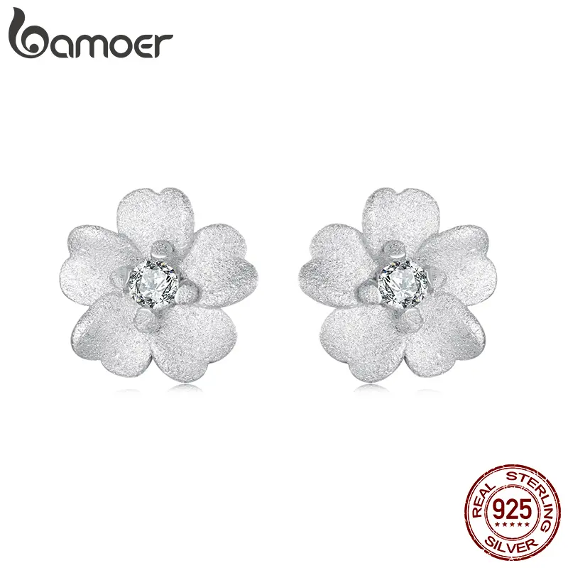 925 Sterling Silver Elegant Flower Stud Earrings, Hypoallergenic Gold Plated Stud Earrings Fine Jewelry Gifts for Women