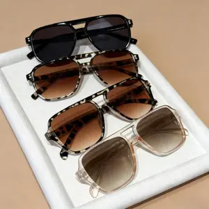 4-Pack Unisex Y2K Fashionable Aviator Sunglasses | Stylish Casual Sunglasses for Daily Use, Outdoor Activities & Screen Light Protection, Durable Oversized Cat Eye Sunglasses for Effortless Everyday Styling,summerwins