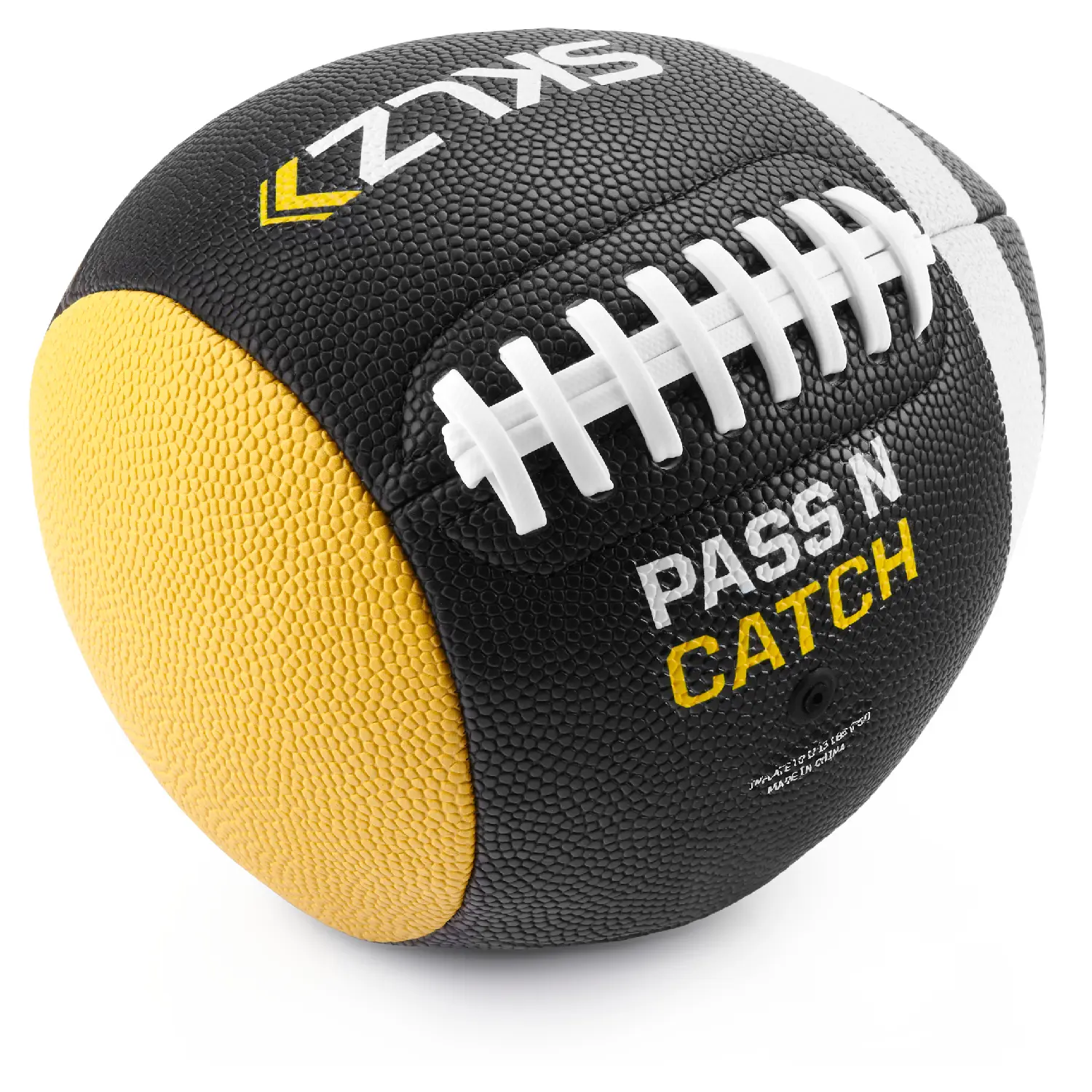 SKLZ Rebounder Sports Ball - Unisex PU/Rubber Mix American Football for Ages 8-13 Boys, Durable Pass-N-Catch Training Equipment with Flat End, Rebounces Back for Solo Practice & Hand-Eye Coordination/Reaction Time Improvement
