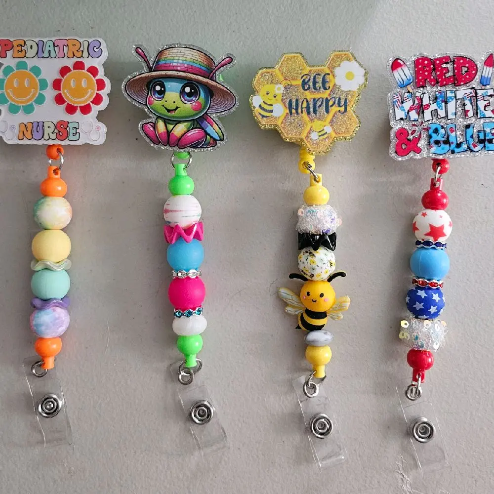 Beaded badge reels