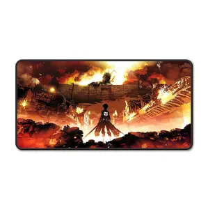 Attack Titan Anime Gaming Mousepad, Anti-Slip Rubber Base, Vibrant Graphic Design, Gaming Desk Mat, AOT Mouse Pad