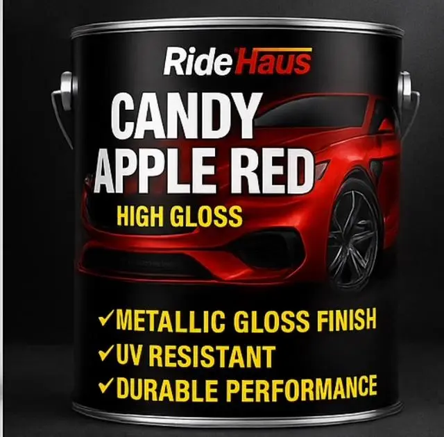 RideHaus.AI Candy Apple Red High Gloss Automotive Refinish Sprayable Metallic Paint for Custom Cars & Restorations Headlight Crystal Plating Liquid Car Coating Nano