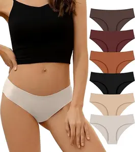 DEANGELMON Seamless Underwear for Women No Show Bikini Panties Comfortable Stretch Invisible Ladies Hipster Briefs