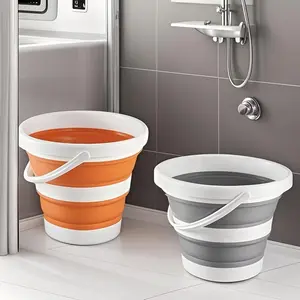 Collapsible Bucket, 1 Count Foldable Leakproof Lightweight Bucket with Handle, Multifunctional Bucket for Car Wash, Outdoor, Camping, Pet Bath, Collapsible Foot Bath