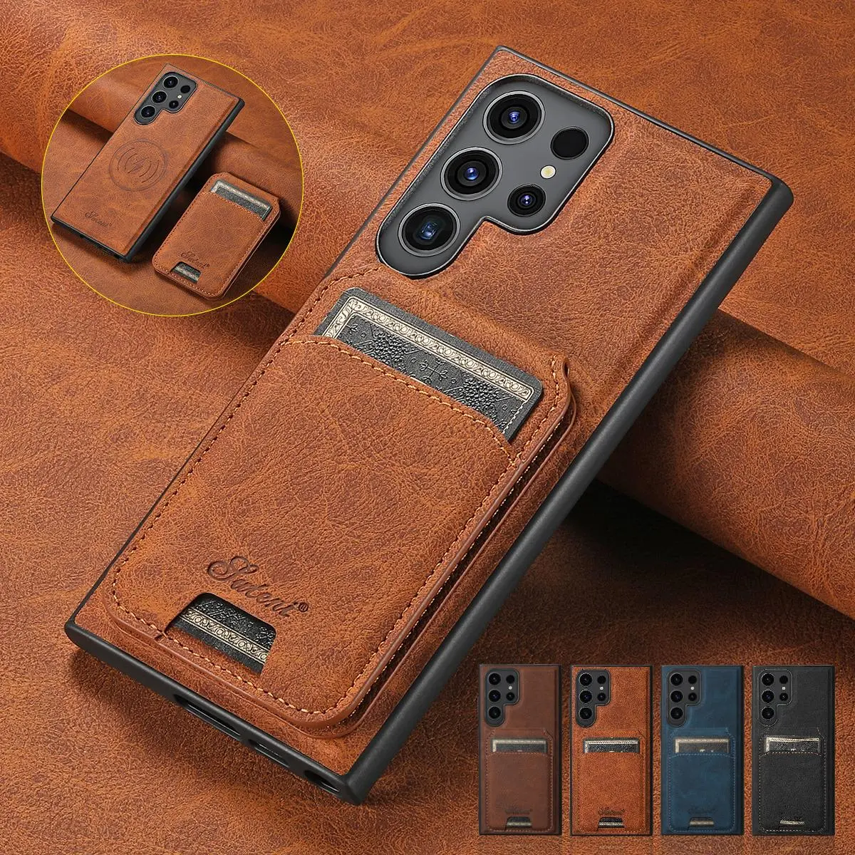 2in1 Magnetic Wallet Case for Samsung Galaxy S25/S24/S23/S22 Ultra Detachable PU Leather with 3 Card Slots Magsafe Compatible Stand for Women Men Cellphone Cash Wireless Casing#MothersDayGift #GiftsForHer, Accessories, Shell, Smartphone#SummerVibes summer