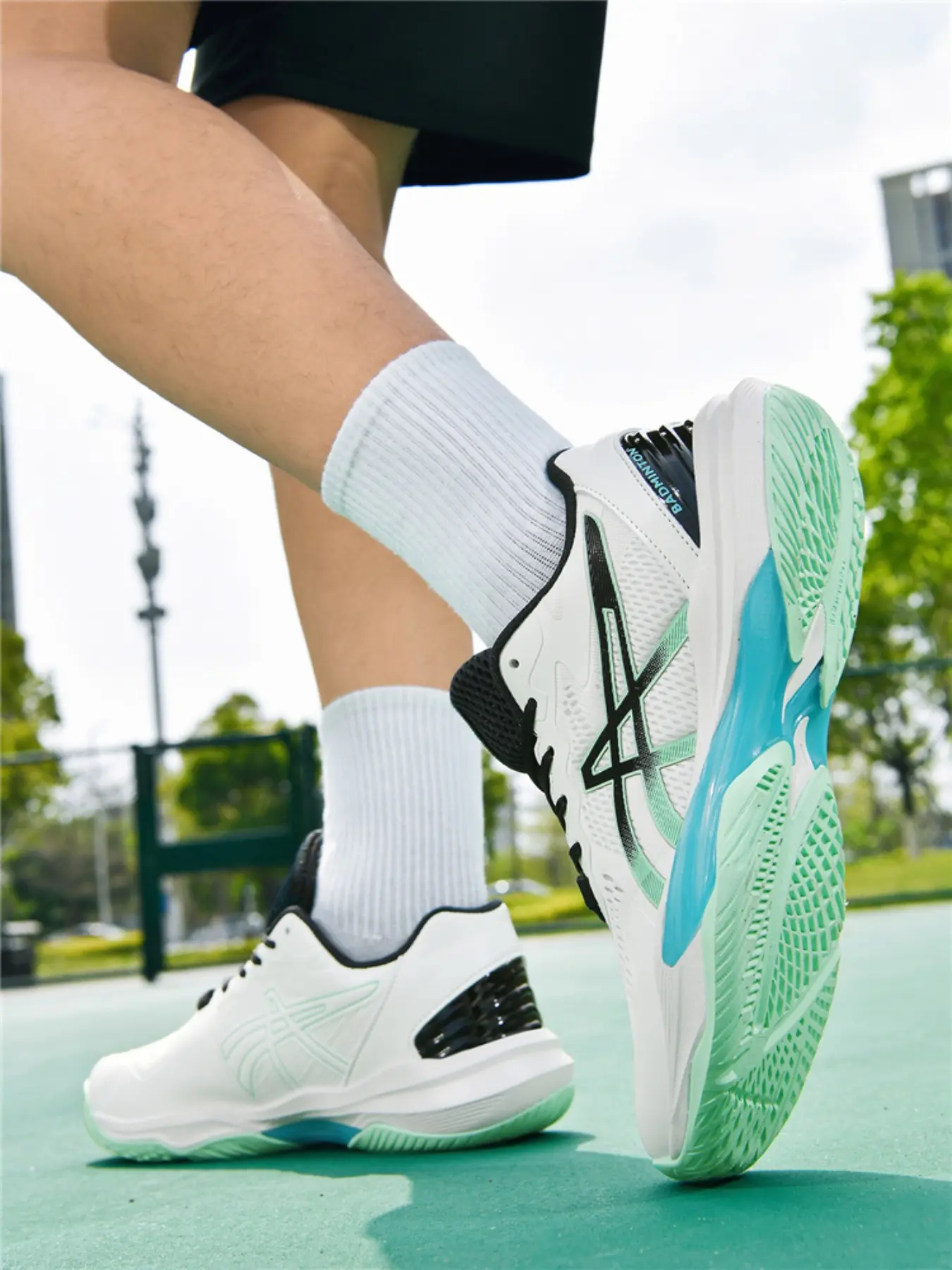 Professional Pickleball Shoes, Rubber Sole, Unisex, Indoor Training, Durable Tennis Shoes, Badminton Shoes, Athletic Footwear
