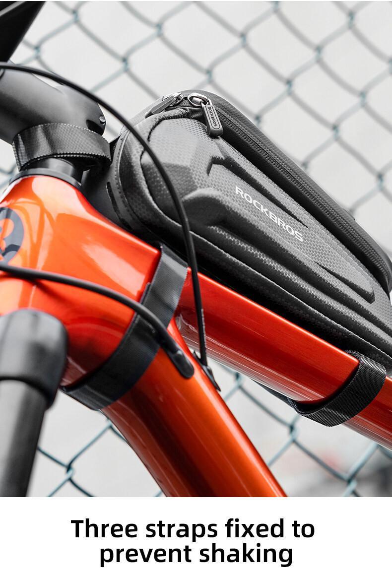 ROCKBROS Bicycle Front Top Tube Bag Touch Screen Bicycle Frame Bag Bicycle Bag 1.5L Large Capacity Adjustable Cycling Bag Bicycle Accessories