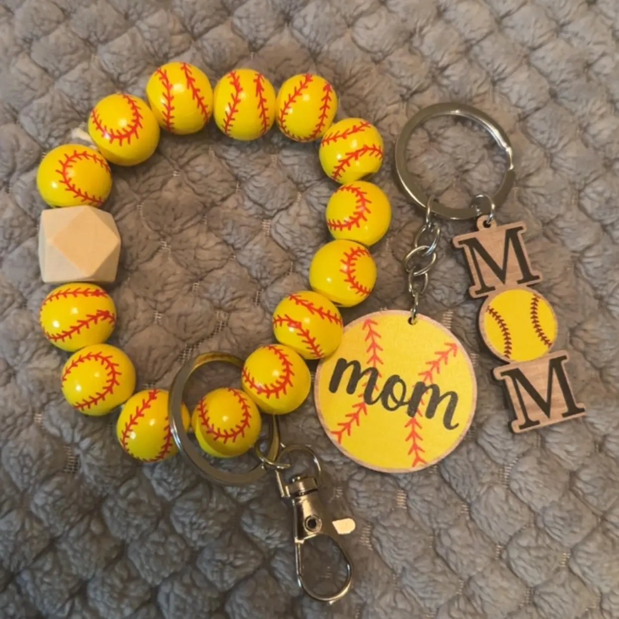 Softball Keychain