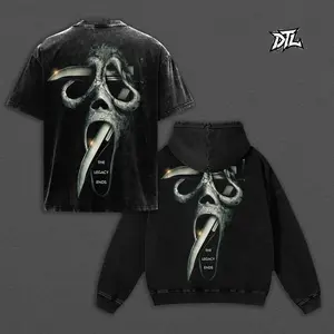 The Legacy Ends Ghostface Shirt Scream 7 Horror Movie Graphic Hoodie Vintage Washed Tee Retro 90s Slasher Film Merch  Streetwear Aesthetic Unisex Spooky Season Gothic Alt Clothing Gift Top