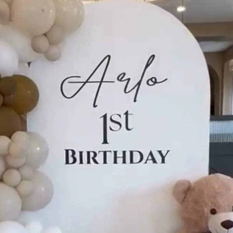 1-Piece Customizable Name Text Vinyl Sticker Banner - Personalized Festive Backdrop for Birthday, Wedding Home & Party Supplies Decor, One-Piece