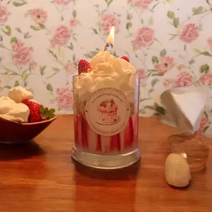 Strawberry Shortcake Dessert Candle