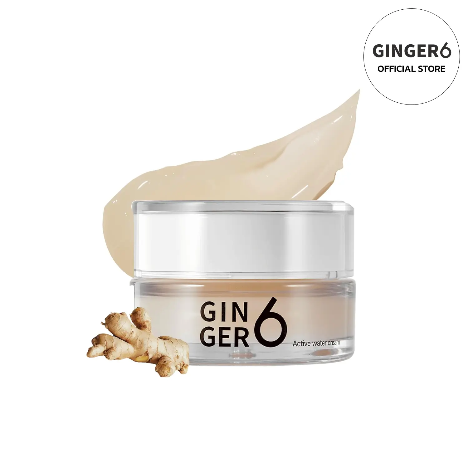 Ginger 6 Active Water Cream (1.69 fl. oz.) Overnight Intensive Moisturizing, with Ginger Water Extract Moisturizer