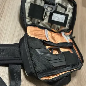 EMF and Gun Holster Waist or Cross Shoulder Bag with Secure Storage and Adjustable Straps for Enhanced Comfort