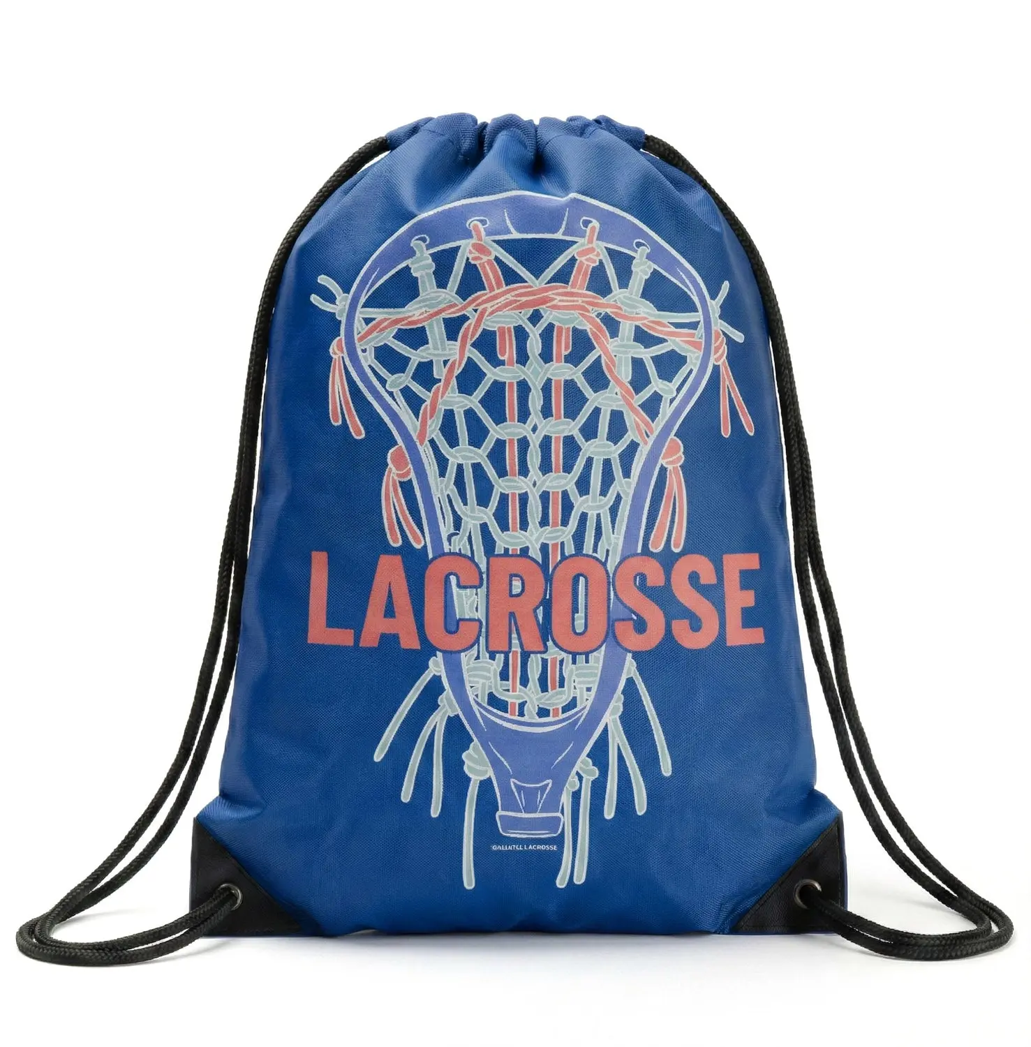 Girls' Lacrosse Drawstring Backpack, Lightweight Polyester Bag with Reinforced Corners, Durable Graphic Print for Practice & School, Drawstring Top, Lightweight Carry, Long Lasting Performance, Sport, Youth, Children