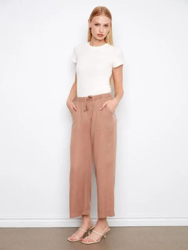 Charlie B Desert Tencel Wide Leg Jogger Pants