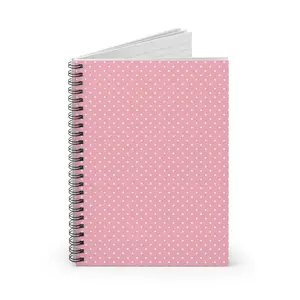 Pink + White Spiral Notebook