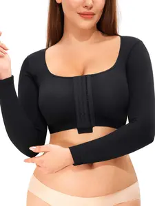 Women's Arm Shaping Compression Sleeve, Post-Op Dedicated, Front Button Post-Op Bra, 1 Piece Set, Comfortable & Supportive Design