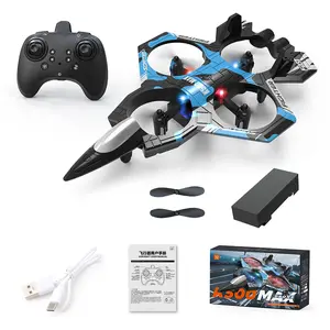 K500 MAX Drone for Kids, RC Fighter Jet with LED Lights, Throwing to Fly, Altitude Hold, One Key Takeoff, 360° Flip, Modular Battery, Remote Control Quadcopter Airplane Toy Gift for Boys Girls Beginners