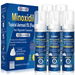 5% Minoxidil Foam 5 PCS for Men - Infused with Biotin, Hair Regrowth Treatment for Longer, Fuller HaiR   batana oil Gentle Comfort Topical Daily