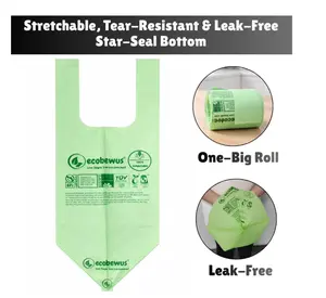 Compost Trash Bags, Unscented 2.6 Gal Compostable Small Food Scrap Waste Bags for Home Care