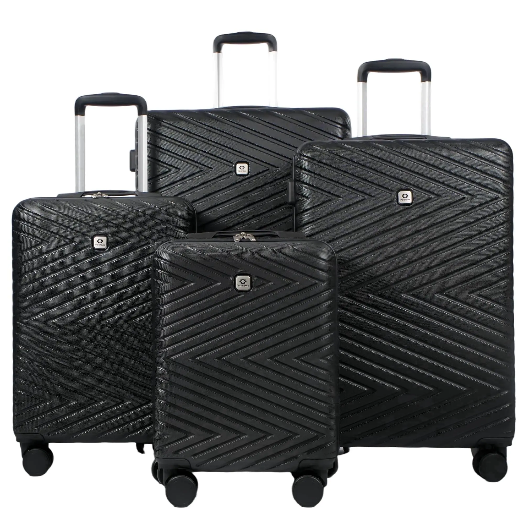 Travelhouse 4 Piece Hardshell Luggage Set Hardside Lightweight Suitcase with TSA Lock Spinner Wheels