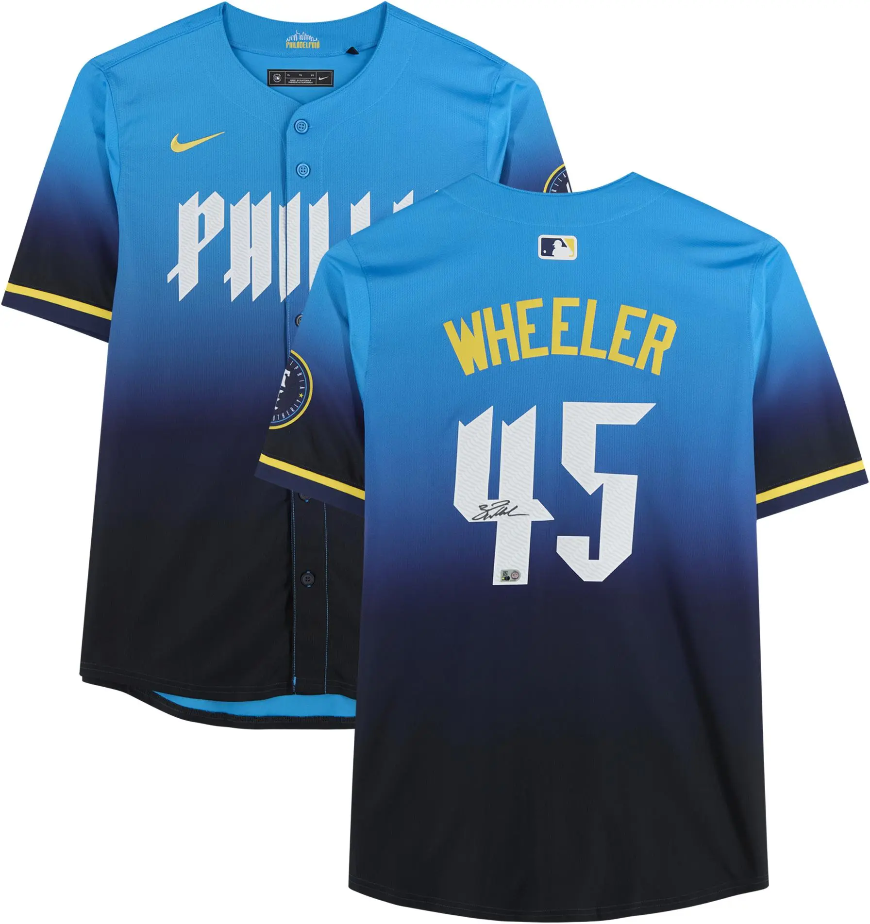 Zack Wheeler Philadelphia Phillies Autographed Light Blue City Connect Limited Jersey - Fanatics Authentic Certified