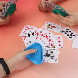 Durable Triangle Card Holder Stand Set, Tabletop Poker Card Seat for Card Games, 4 Pieces Per Set, Random Color Slot, Game Gift Idea