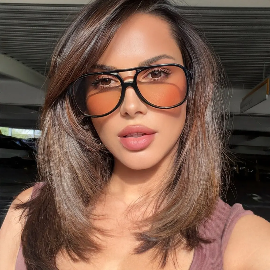 LAST CHERRY Women's Oversized Plastic Aviator Sunglasses - Tinted Lens, UV Protection, Modern Design, Fashion Glasses Women, Stylish Accessories for Casual & Formal Events