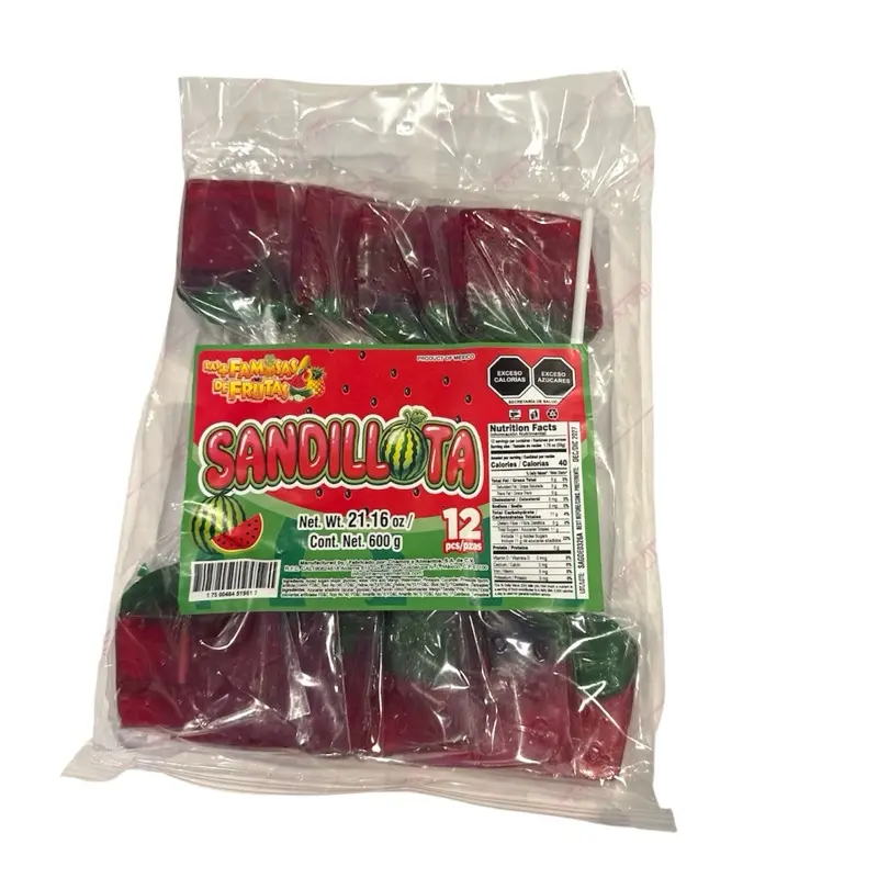 Sandillota Large Watermelon Flavored Lollipops 12ct