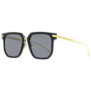 Bottega Veneta Square Sunglasses BV1083SA 001 Black/Gold 57mm