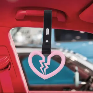 BROKEN HEART Pink jdm tsurikawa ring subway train bus handle strap charm drift