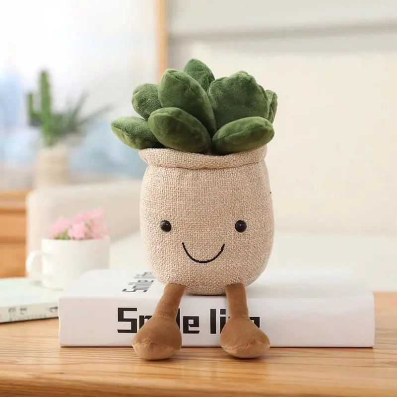 Cute Succulent Plant Design Stuffed Toy, Soft Stuffed Animal, Kawaii Stuffed Animal, Cuddly Stuffed Animal, Creative Succulent Plant Decoration, Cute Succulent Sleep Seat Cushion, Home Decor, Gift for Teens
