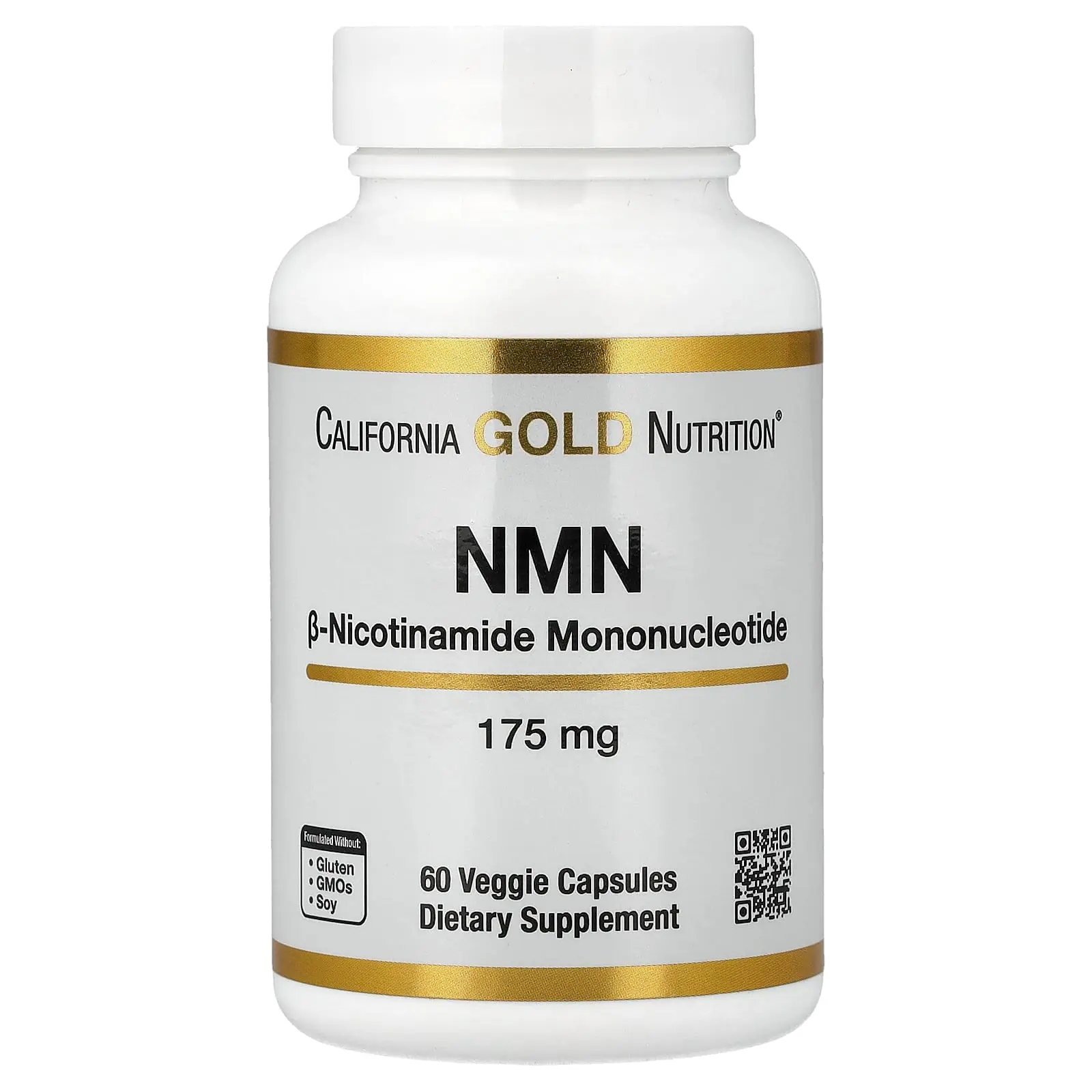 California Gold Nutrition NMN, 175 mg, 60 Veggie Capsules