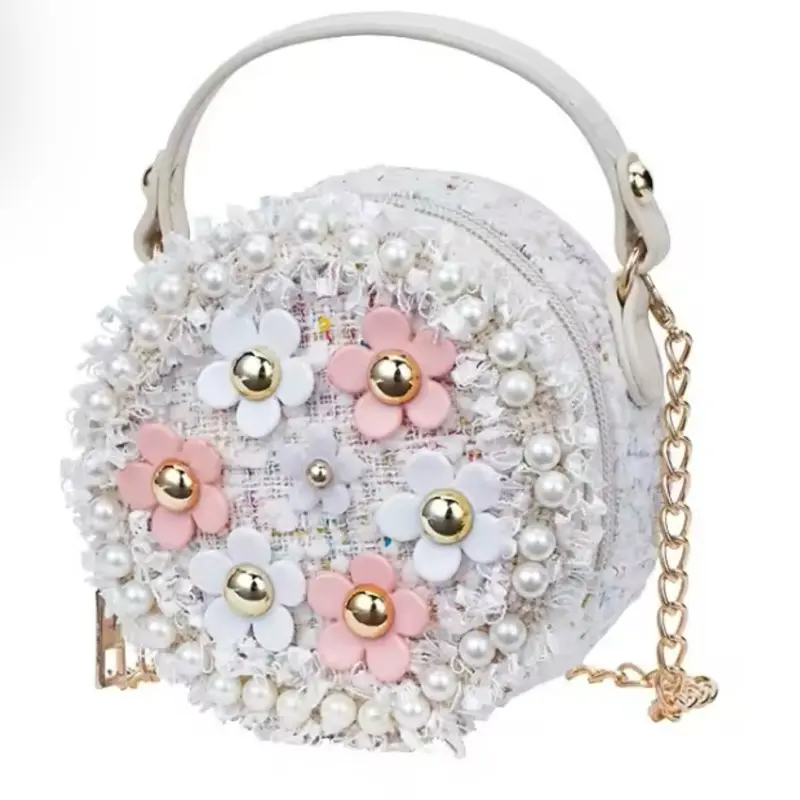 Girls Princess Flower Crossbody Bag – Cute Toddler Shoulder Purse for Little Girls
