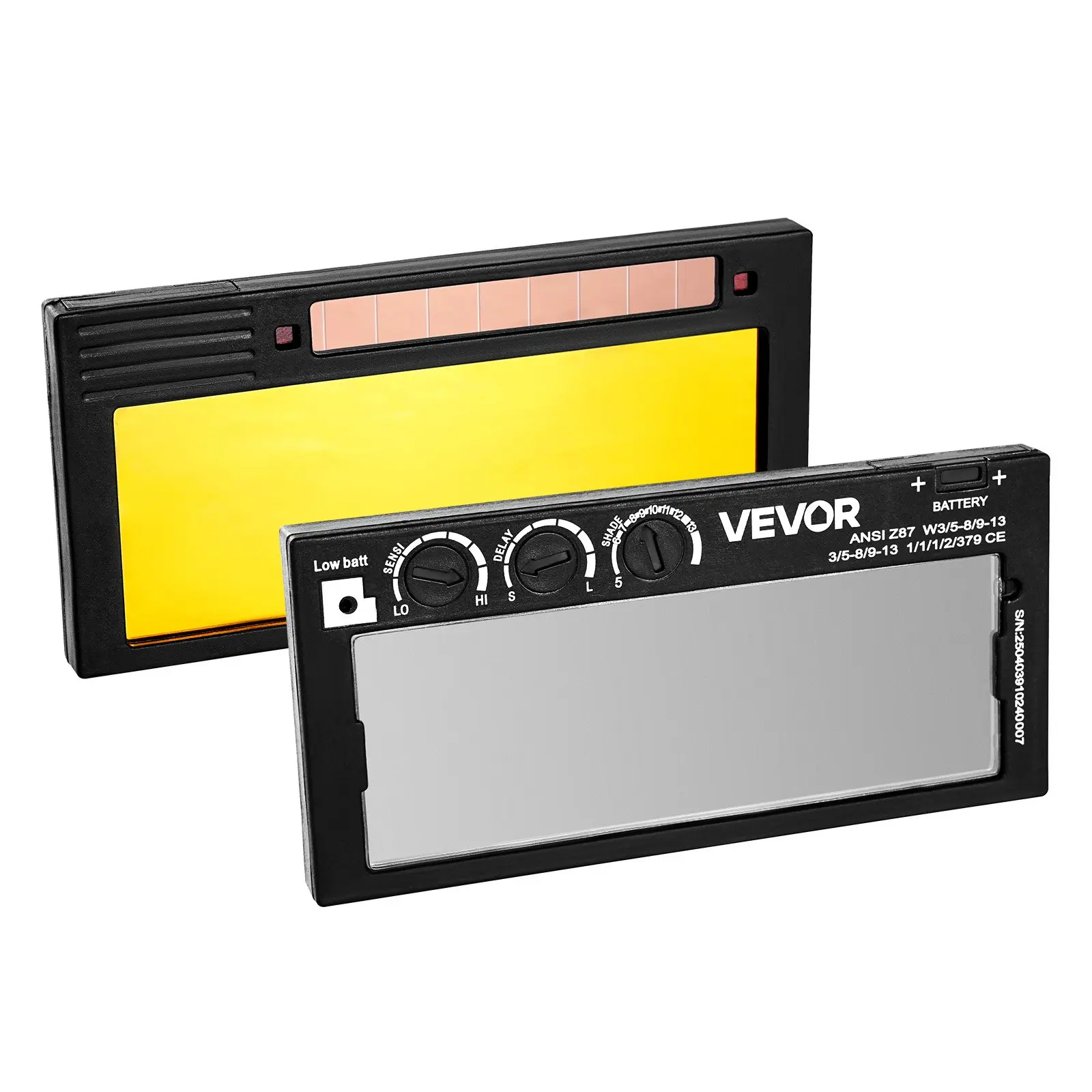 【Summerfinds】VEVOR Auto Darkening Welding Lens 4.25" x 2", Shade 5-13 Adjustable True Color Welding Lens with Dual Arc Sensors & Gold Coating, Compatible with Most Welding Helmets for TIG, MIG, MMA Applications