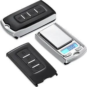 Portable Mini Digital Pocket Scale, Car Key Shape Electronic Scale with Battery, Balance Weight Scales for Gold, Sterling, Jewelry, Herb, Food, Multi Function Scale, Weighing Scale