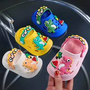 Cute Little Crocodile Charms Youngsters Clogs Slip On Sandals Youngsters Little Youngsters Lightweight Slippers for Boys and Girls Outdoor Indoor Beach Slippers