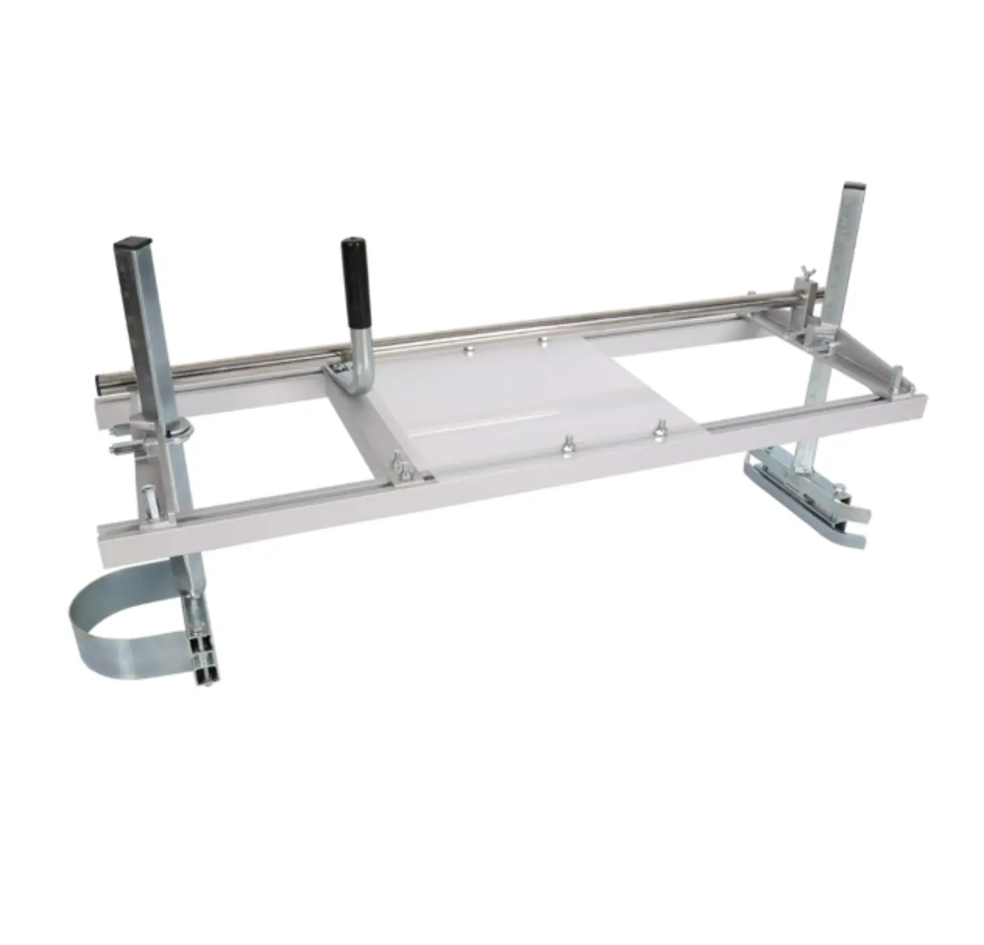 Portable Chainsaw Mill Hardware, 14"-48" Guide Bar Lumber Milling Tool with 43.3" Max Capacity, Steel & Aluminum Heavy-Duty Construction, Adjustable Size, Tube Handles, Installation Assembly Kit, Included Tool Box (Power & Hand Saw Accessory)