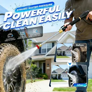 Car Washing, Patio and Pet, Jet Nozzle Power Washer for Garden Hose with 3 High-Pressure Nozzles, New Pressure Washer, Hose Sprayer Nozzle with Adjustable Spray Patterns for Garden Watering