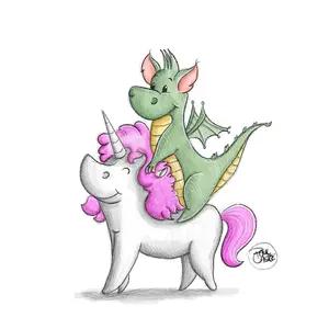 Free Unicorn Rides - Art Print