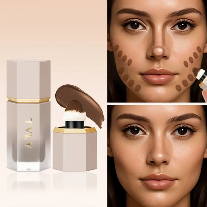1pc Concealer Cream, Non-Transferable, Redefines Facial Contours, Smooth, Hydrating, Moisturizing, Lightweight, Holiday Gift, Suitable for All Skin Types, Four Colors Available, Coverage