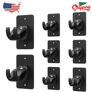8 Pieces Self Adhesive Curtain Rod Bracket