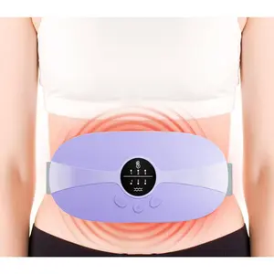 Portable Cordless Heating Pad, 5s Fast Heating, 3 Heat Levels and 3 Massage Modes, Menstrual Heating Pads for Women and Girls (Purple)