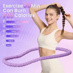 Soft Weighted Hoop for Adults -Fold Gentle Fat Burning and Waist Toning, Pinch-Proof Design, Curved for body’s natural shape, Versatile Full-Body Workout, Soft Material Won't Irritate Skin, Perfect for Home/Travel/Office