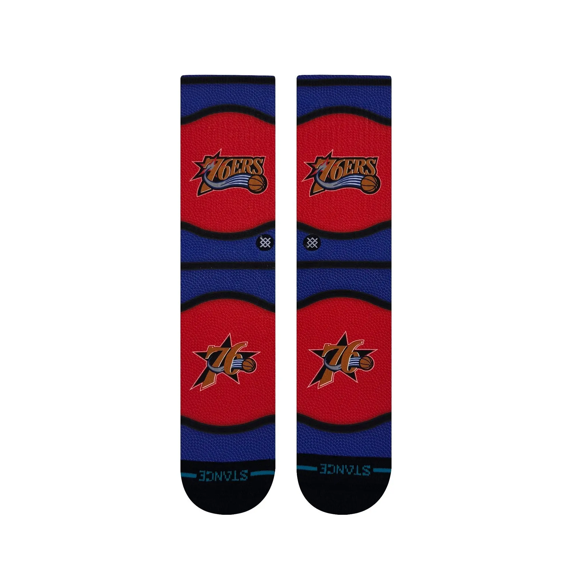 Stance NBA Mini Ball Hardwood Classics Poly Crew Socks - Philadelphia 76ers