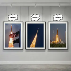 [Poster No Frame] Artemis II Poster, First Crewed Lunar Flyby Print, Moon Mission Space Wall Art