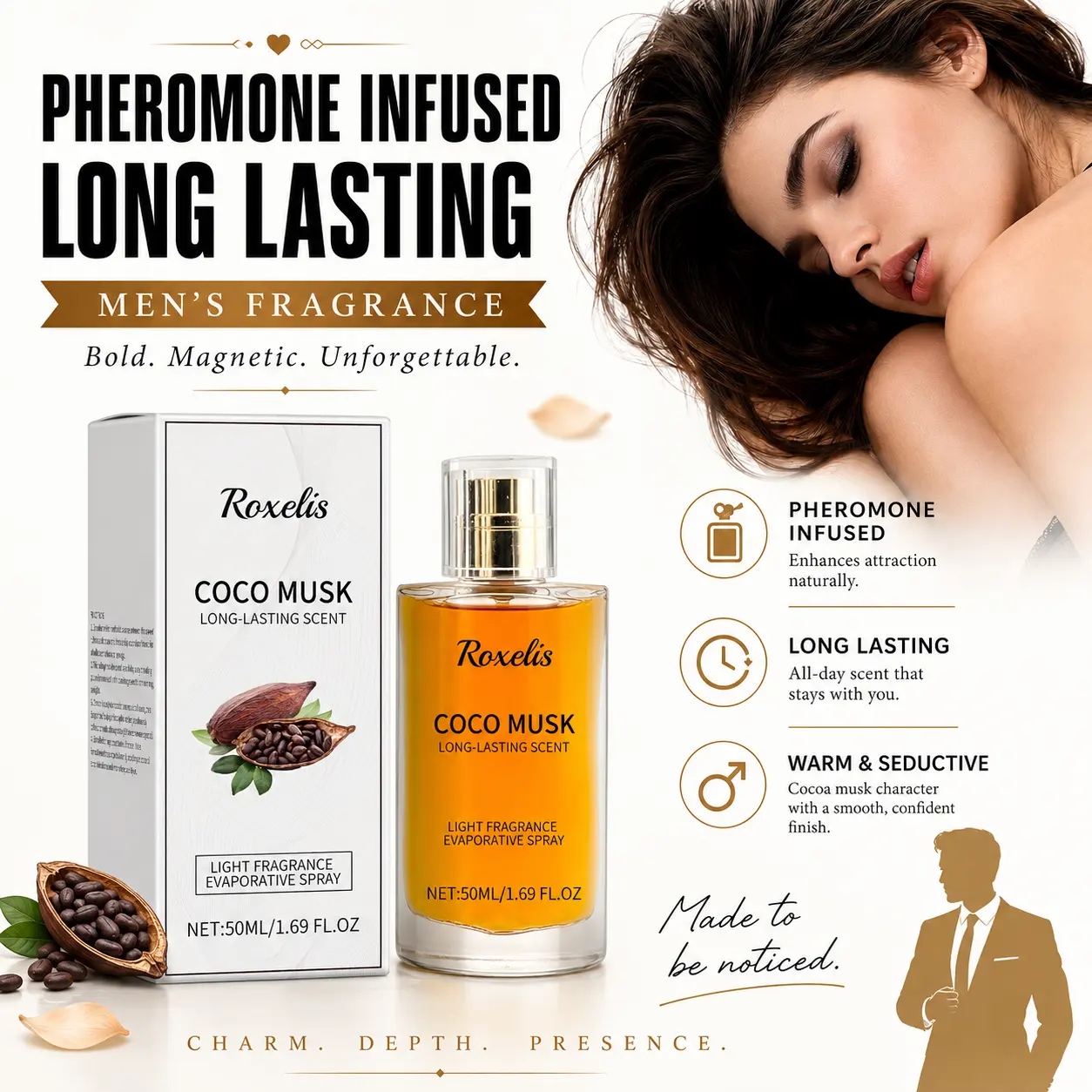 Choco Musk EDP-50ml - Warm Chocolate scented perfume UNISEX Choco Musk warm and cozy perfume