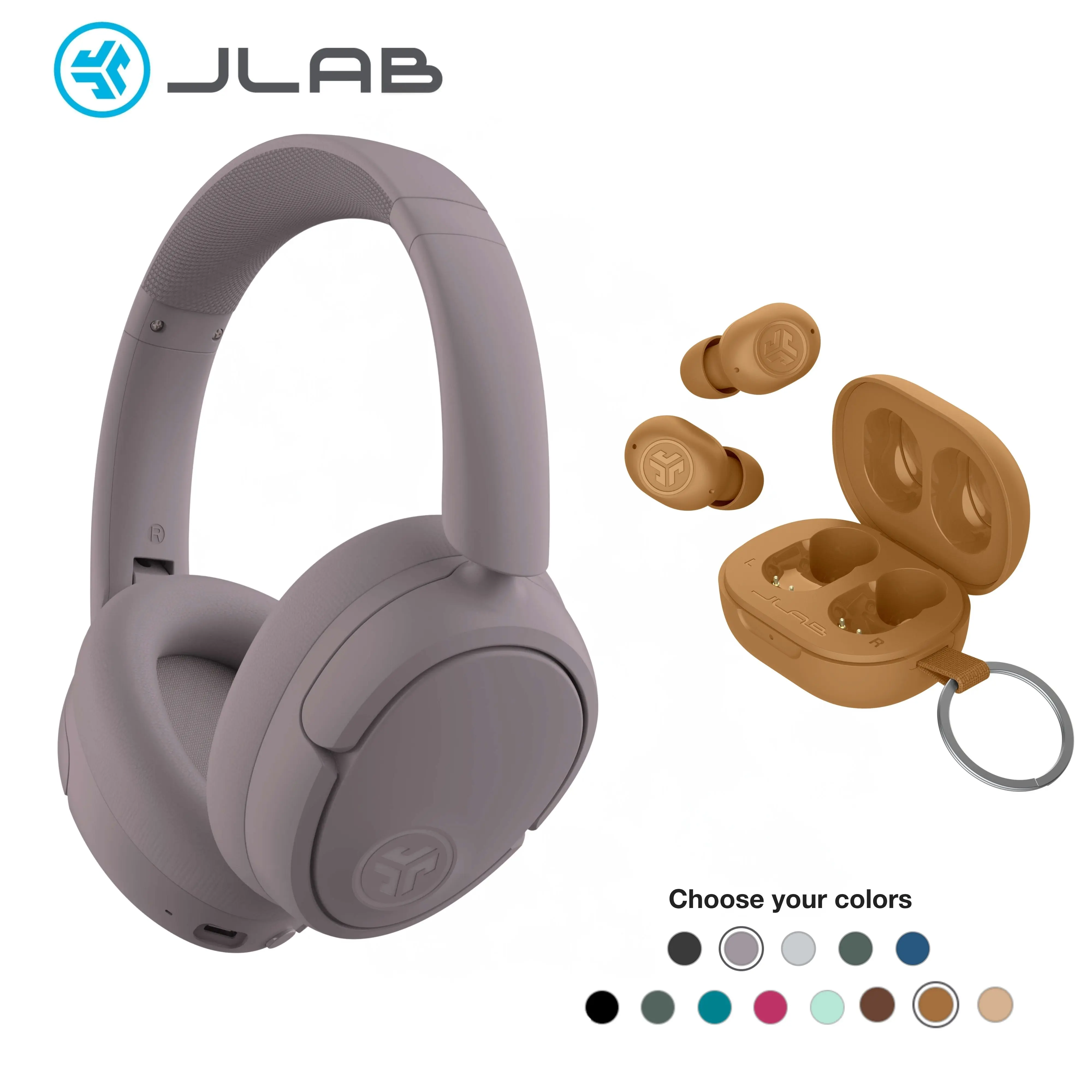[Live Exclusive] JLab JBuds Lux ANC Headphones + JBuds Mini Earbuds Bundle